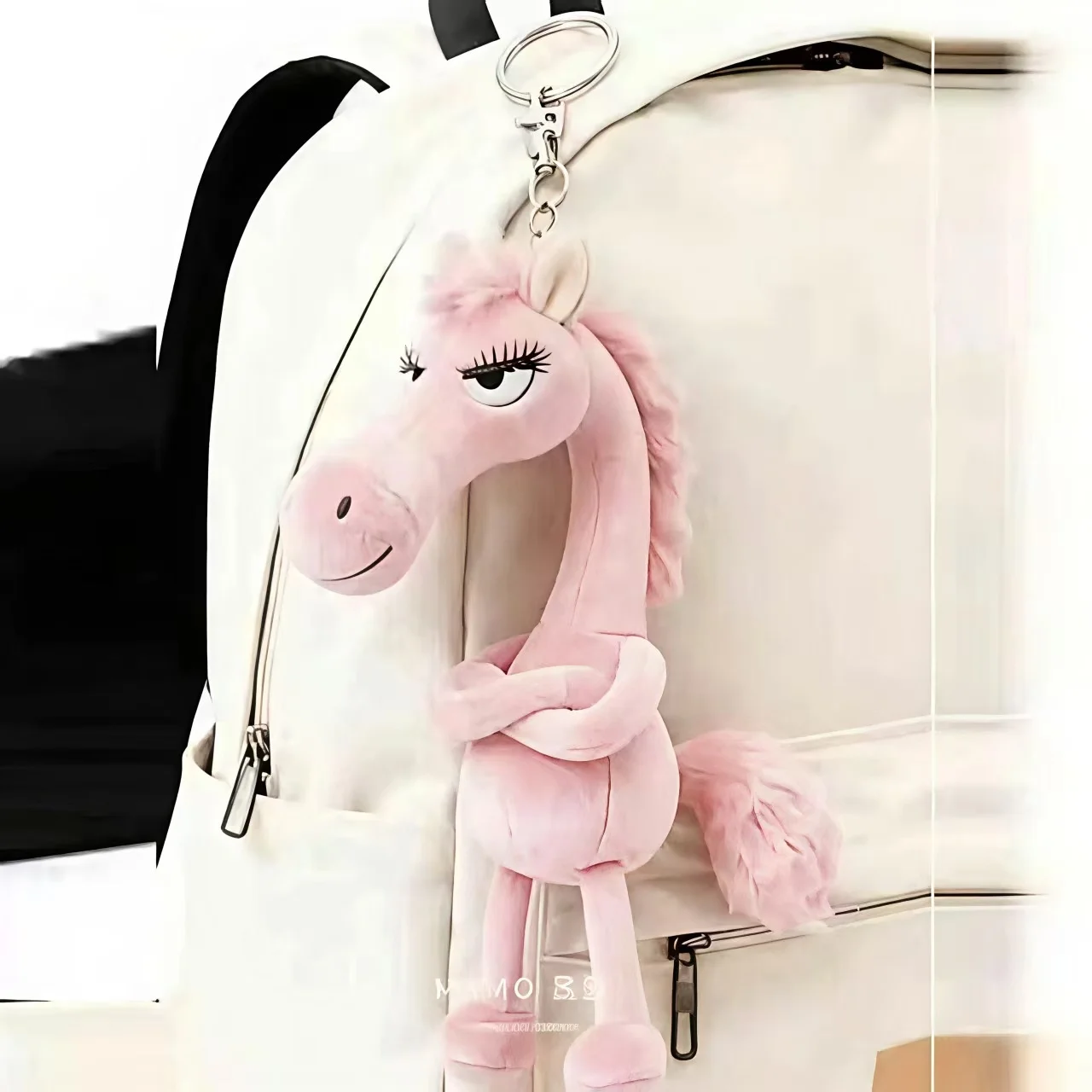 

Cartoon Simulation Horse Stuffed Toy Exquisite Craftsmanship Cute Design Pony Doll White Black Color Fantasy Style