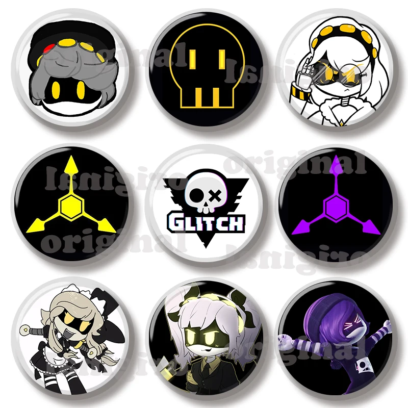 44MM Absolute Solver Glitch Logo Pin Soft Button Jeawelry Creative Badge Cartoon Brooch Lapel Pin Bag Backpack Hat Decoration