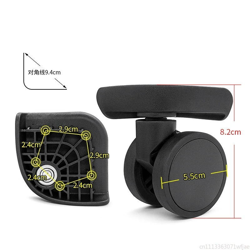 W420# Silent Wear-resistant Swivel Caster Wheels, Replacement Spare Parts for Trolley Suitcase