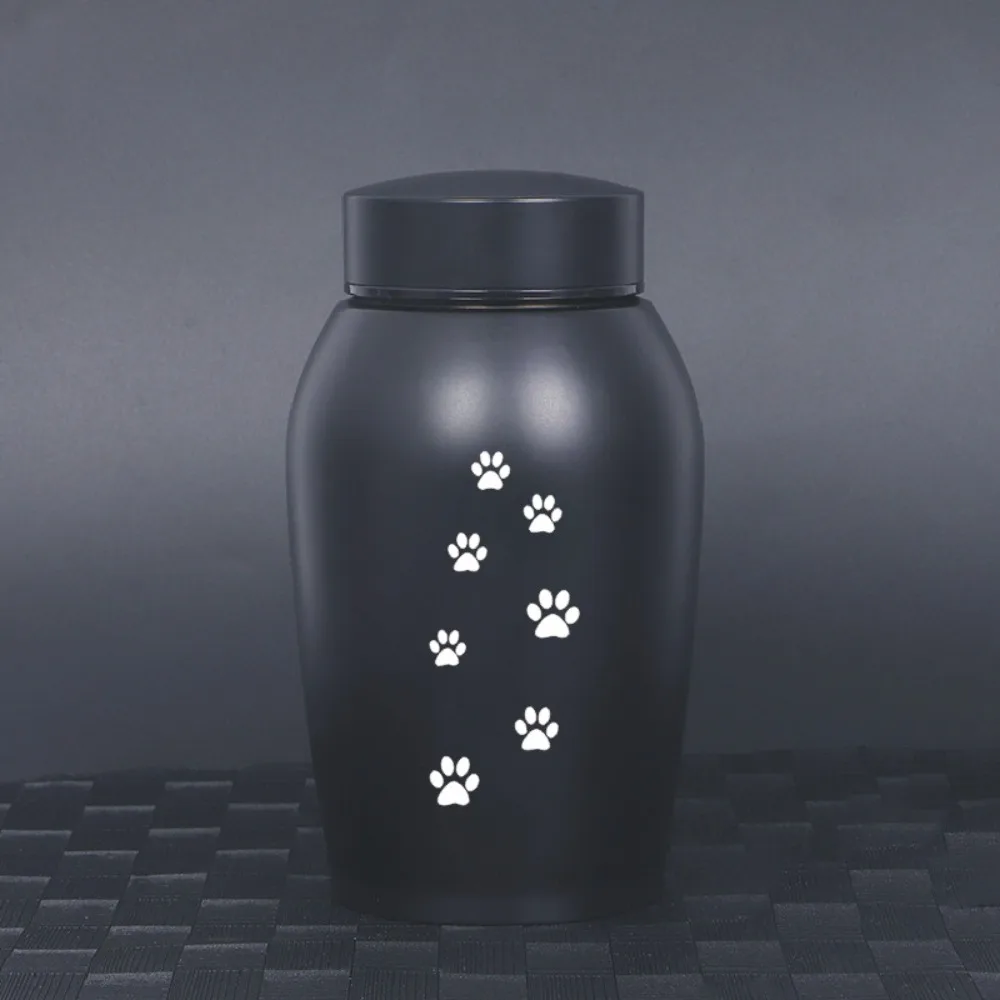 

Keepsake Urn Stainless Steel Pet Ashes Urn Portable Black Memorial Pet Urn Moisture-Proof Pet Cremation Urn For Small Animals