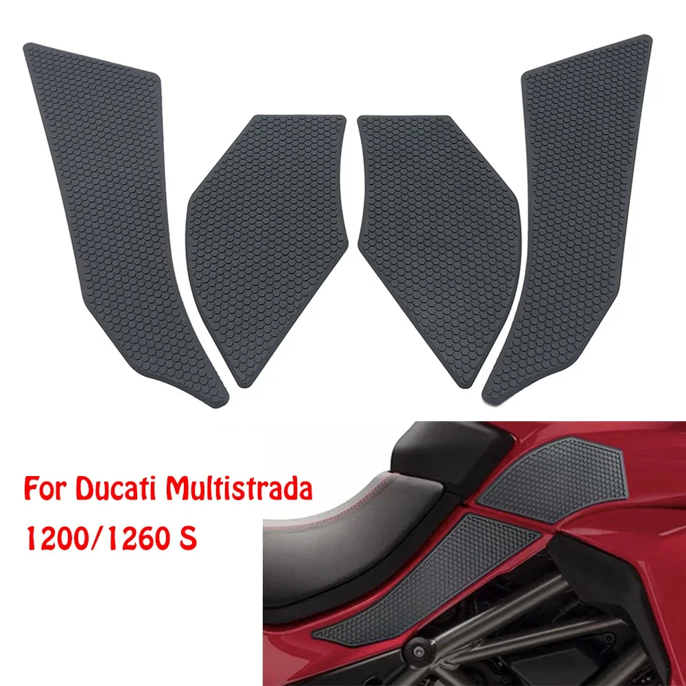 For Ducati Multistrada 1200 1260 S 1200S 1260S Motorcycle Fuel Tank Pads Sticker Side Gas Knee Grip Protector Traction Decals