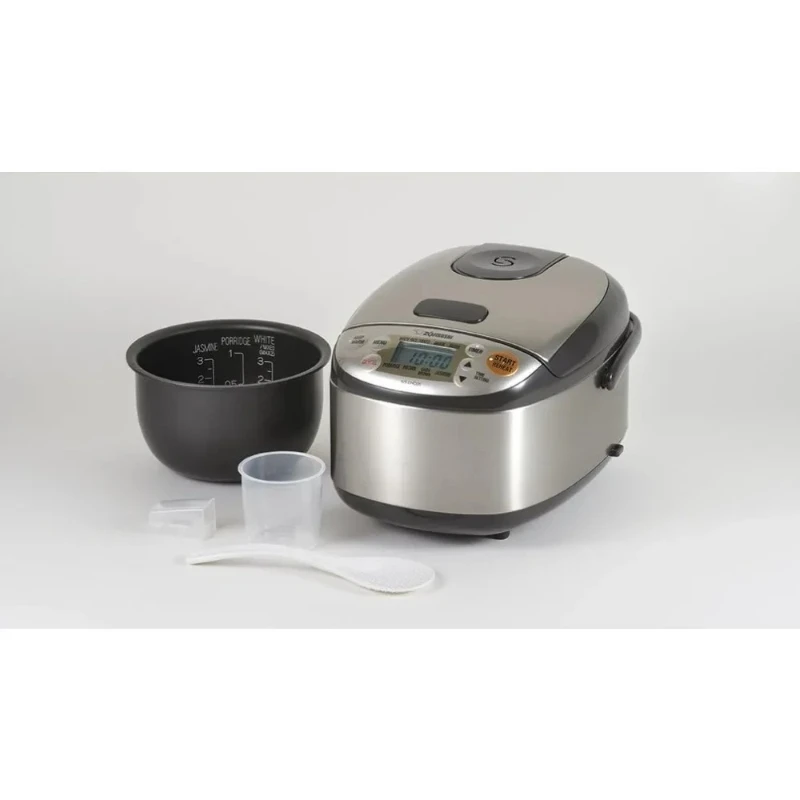 

L # Rice Cooker & Warmer, Stainless Dark Brown, 3 Cups Uncooked