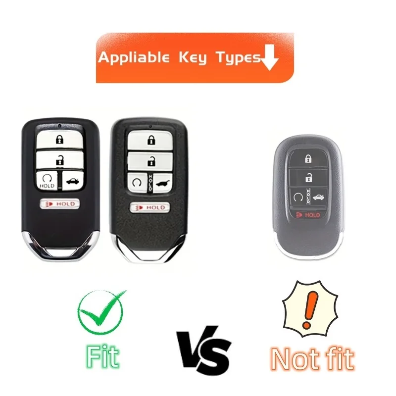 TPU Car Key Fob Cover With Lanyard for Honda Accord Civic CRV Pilot Ridgeline Odyssey Smart Remote Key Holder