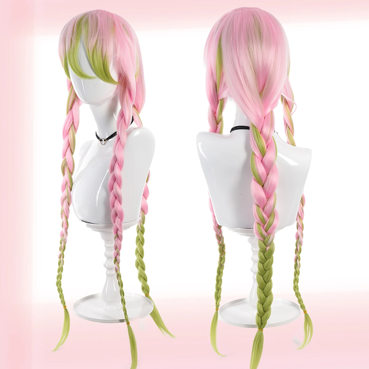 

Синтетический парик для косплея с двойным хвостом, женский стиль Лолиты, розовый градиент, длинные прямые волосы, праздничный парик