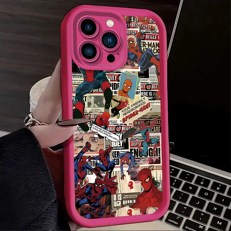 حافظة لهاتف آيفون 16 16E 15 14 13 12 11 Pro Max X XS X S Max XR SE 2020 SE4 7 8 غطاء مقاوم للصدمات