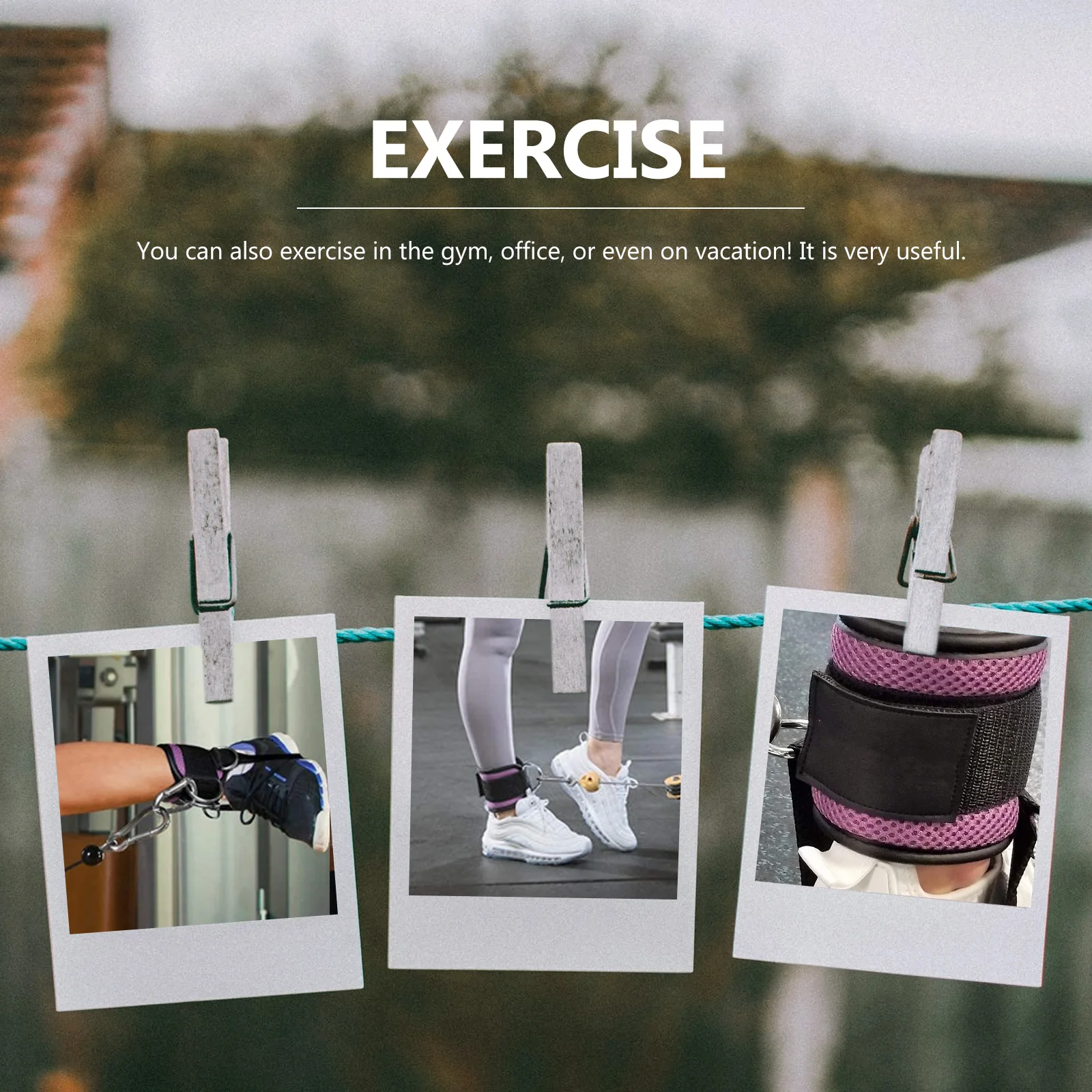 

Adjustable Fitness Ankle Straps Ankle Buckle D-Ring Cuff for Cable Machines Workout Resistance Band for Cable Machine