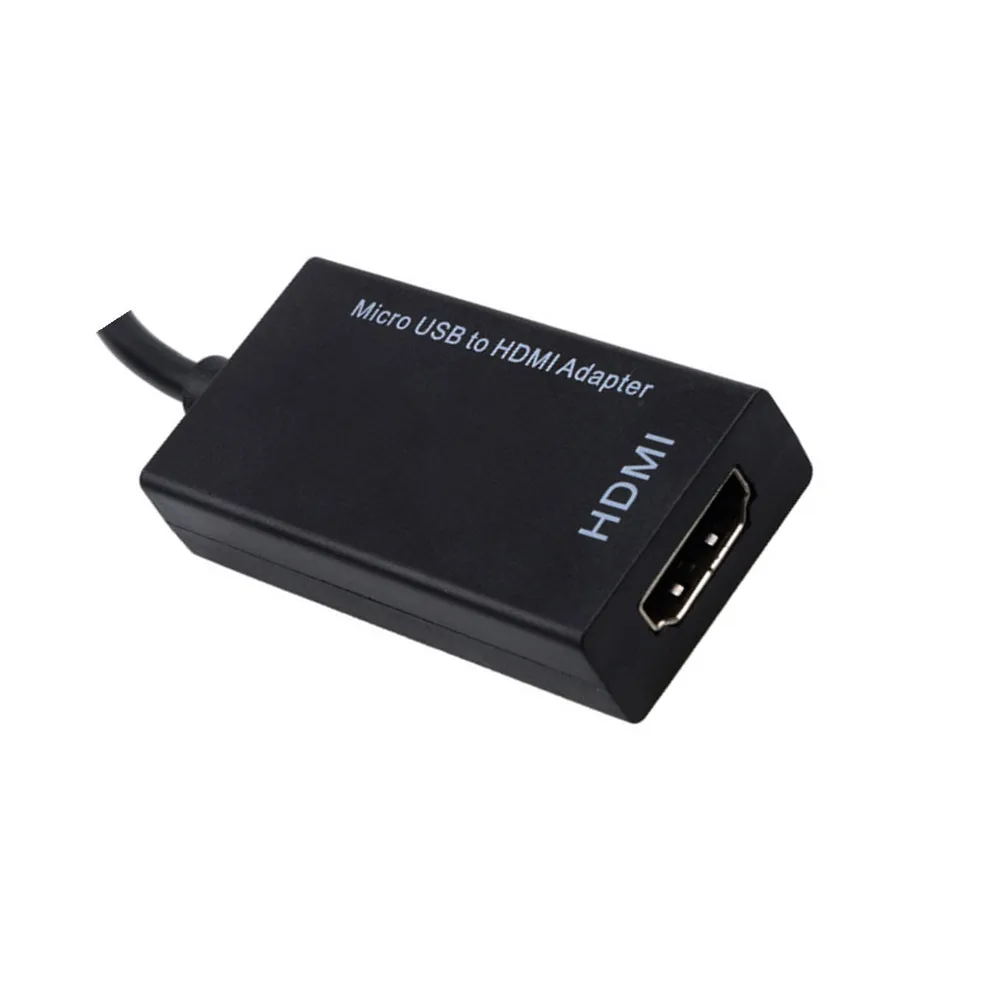 Cabo adaptador tipo C e micro USB macho para HDMI fêmea para celular tablet TV