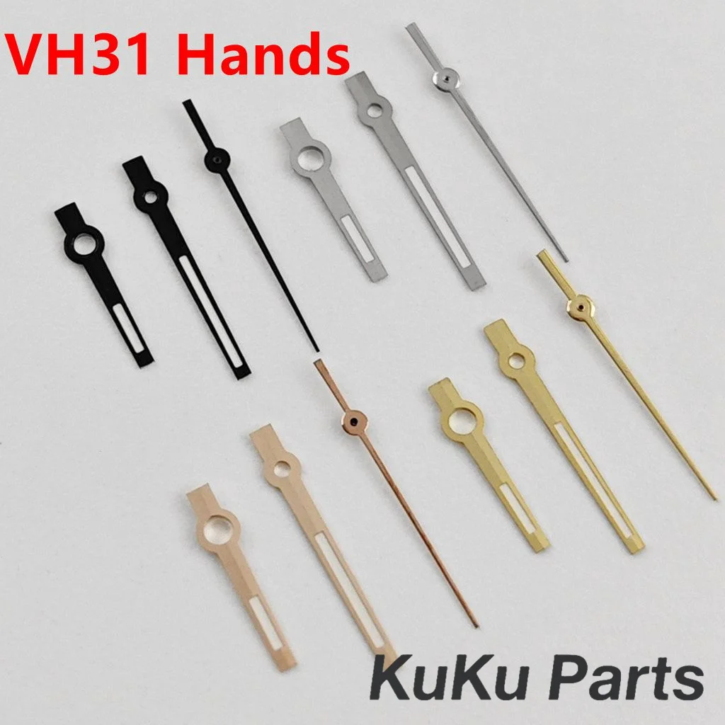 VH31 Watch Hands Set Green Luminous Datejust Style Watch Pointers Fit VH31 VH31A VH60 VH61 Movement DIY Repair Replacement Parts
