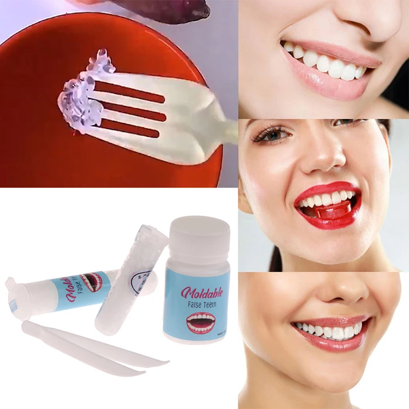 Temporary Resin Tooth Repair Glue Shapeable Falseteeth Gaps Filling Solid Glue Fake Teeth Repair Glue Safety Dental Supplies