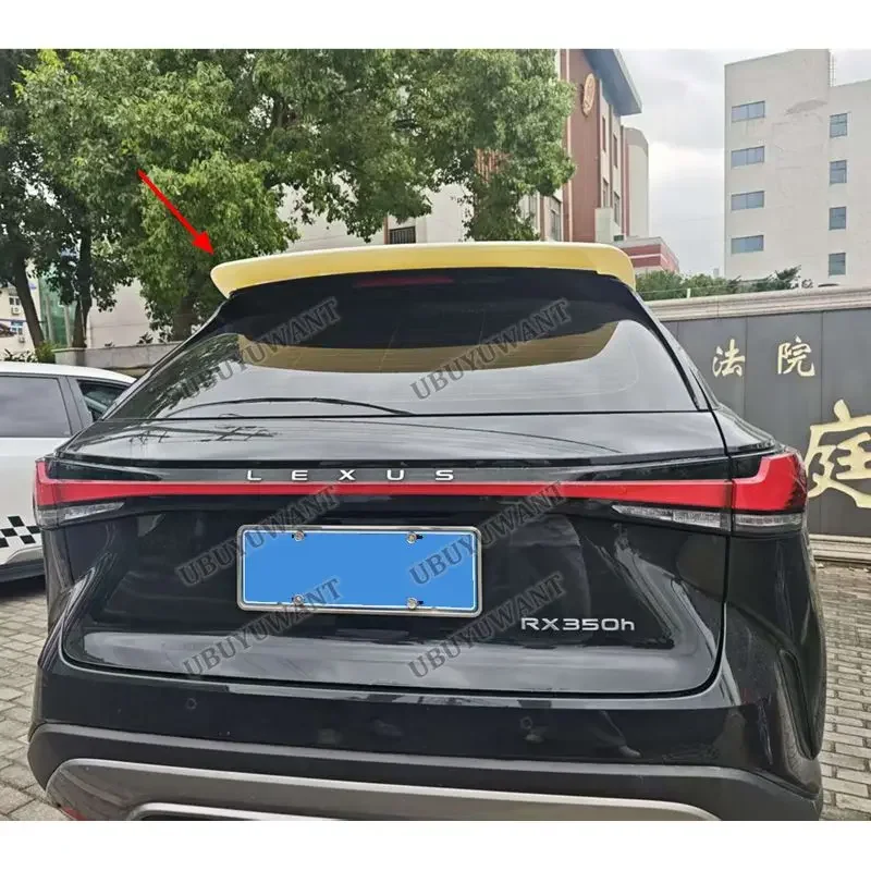 For Lexus RX350 RX450 RX500 RX350h Roof And Middle Car Styling ABS Plastic Unpainted Color Rear Spoiler Trunk Lip Wing 2023+