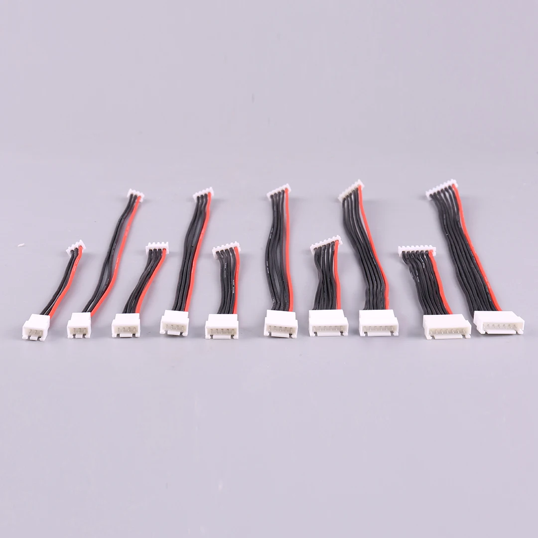 10PCS LiPo Battery Charging Extended Connector 22AWG 220mm JST-XH Balancer Silicone Cable for 2S-6S 220mm