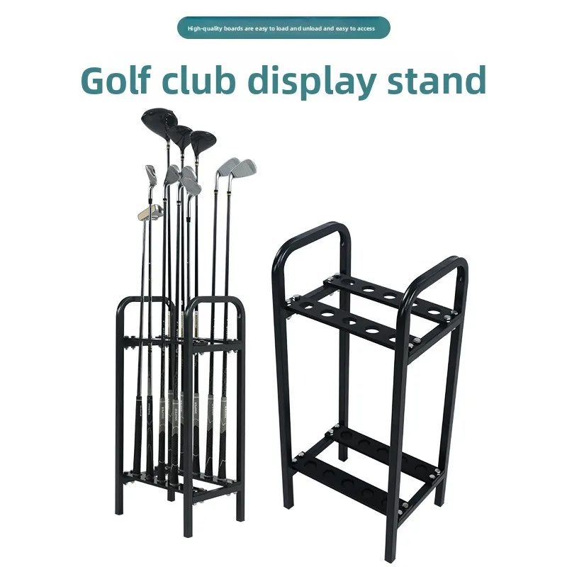 Golf Club Rack 10-Hole Shaft Position Multi-Functional Display Stand for Golf Course Practice Range