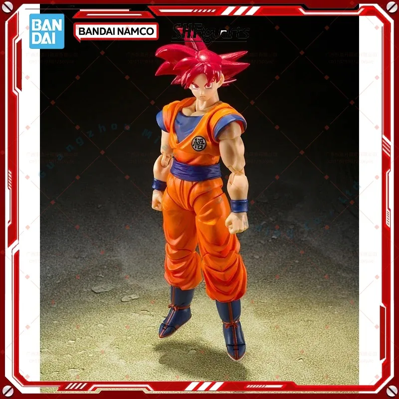 

Bandai Original Package In shock SHF DRAGON BALL SON GOKU SUPER SAIYAN GOD Figure Finished Model kit Anime Action Toy Gifts kid