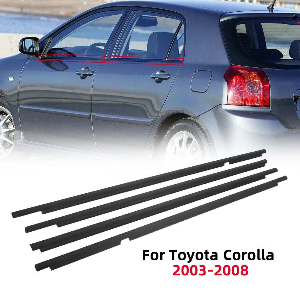 

Car Window Door Sealant Strip Weatherstrip Rainproof Weather Strip for Toyota Corolla Altis 4 Door 2003 2004 2005 2006 2007 2008