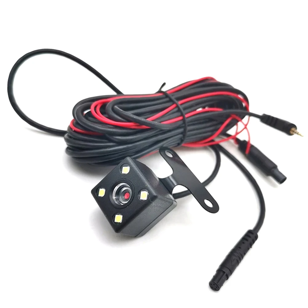 5 Pin Car Rear View Camera Night Vision HD Color Image Video Camera 4 LED Reverse Dash Cam Wide Angle with Extension Cable