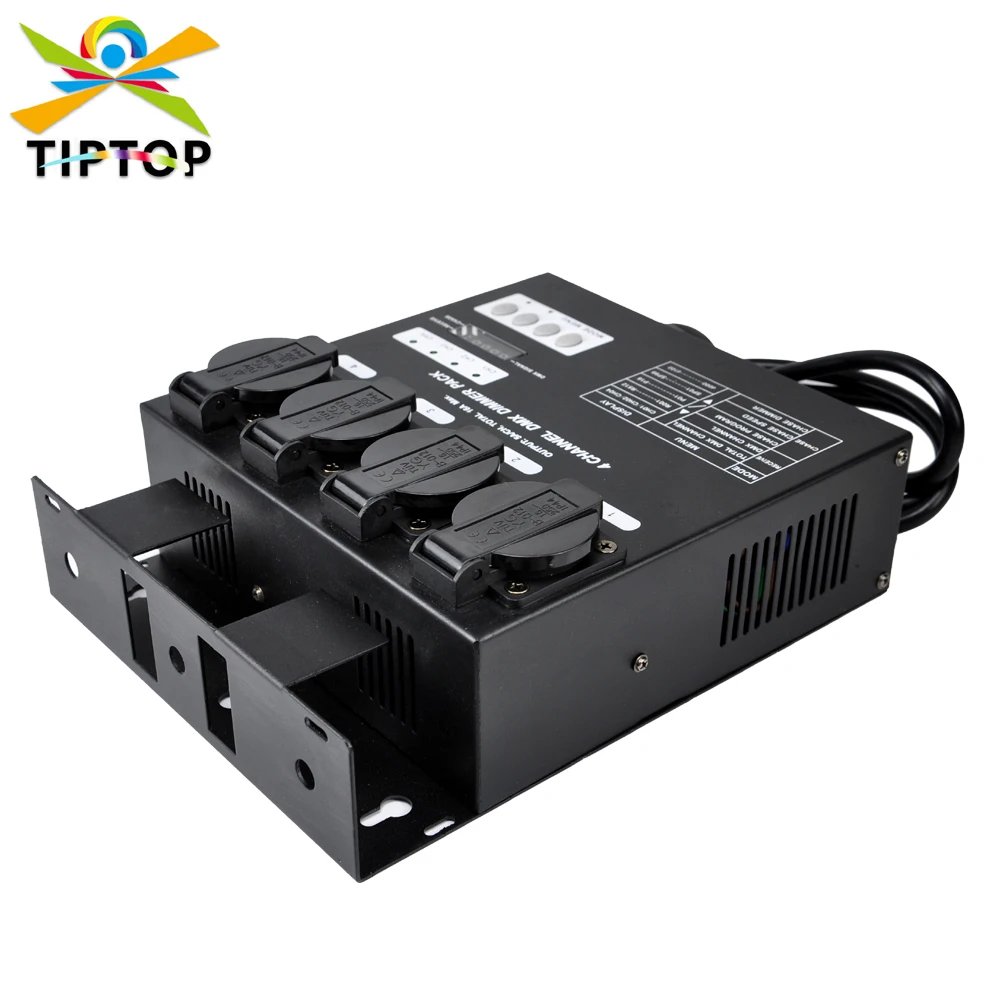 TIPTOP Multi Switch Pack 4 Channel DMX Dimmer Pack With 16 Built in Light Programs 4CH Switcher For Stage LED Light Fixtures