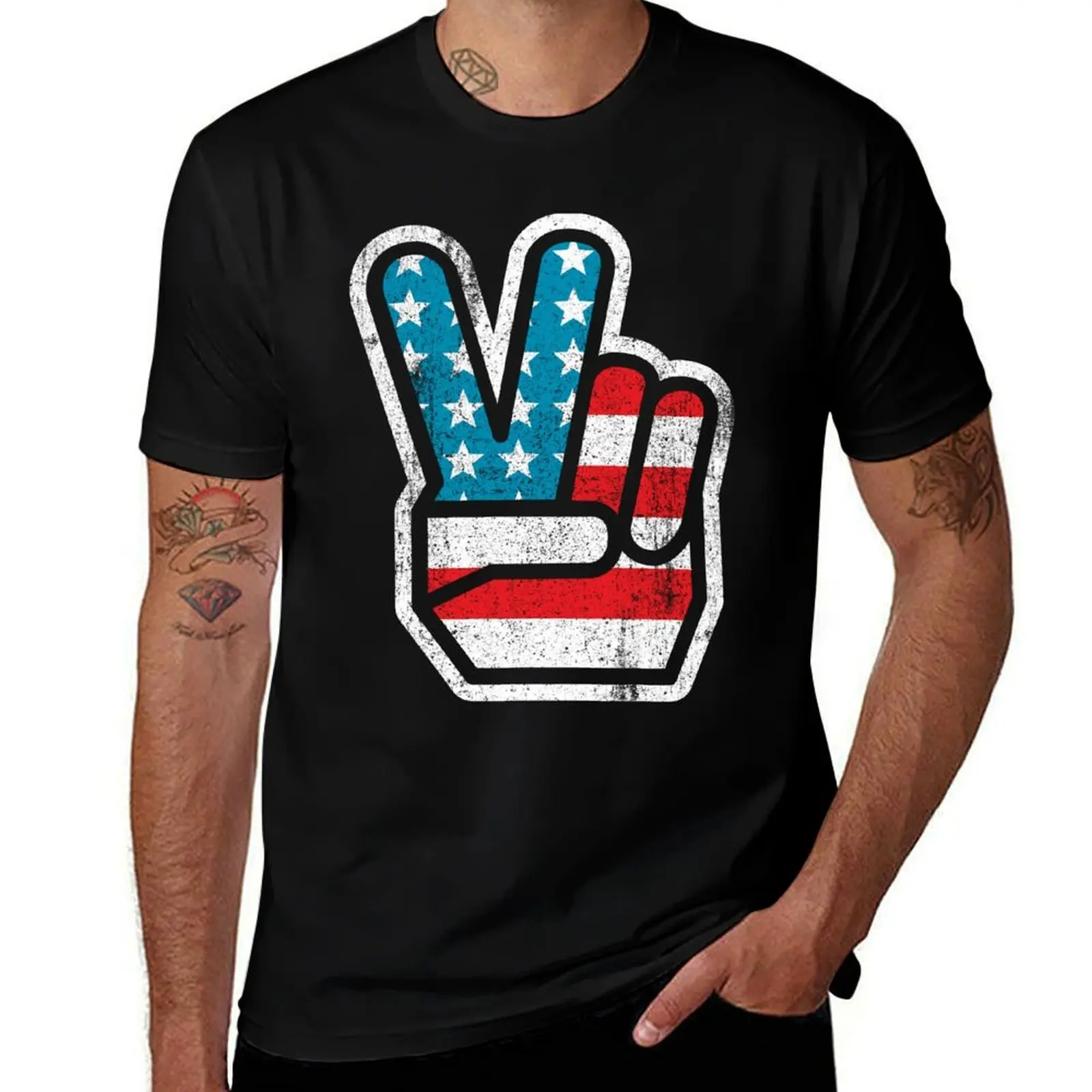 

American Peace T-Shirt anime t shirts for man t shirts for man graphic funny t shirts designer T-Shirt