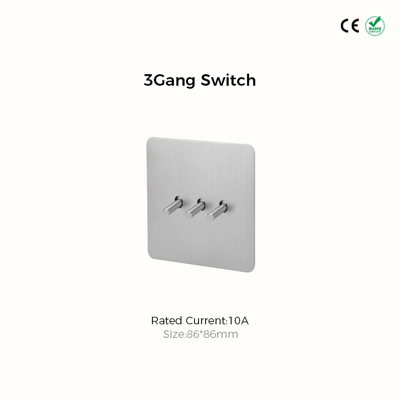 Avoir Mat Zilver Vintage Tuimelschakelaar Paneel Messing Hendelschakelaars Drukknop Home Improvements Lichtschakelaars Dimmer Sockets interrupteur 220v wand contactdoos dimmer schakelaar 220v