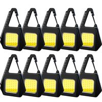 1-10 PCS Mini COB LED Work Lights Portable Flashlight Key Chain Light Multi-functional Magnetic Camping Light Rechargeable Torch