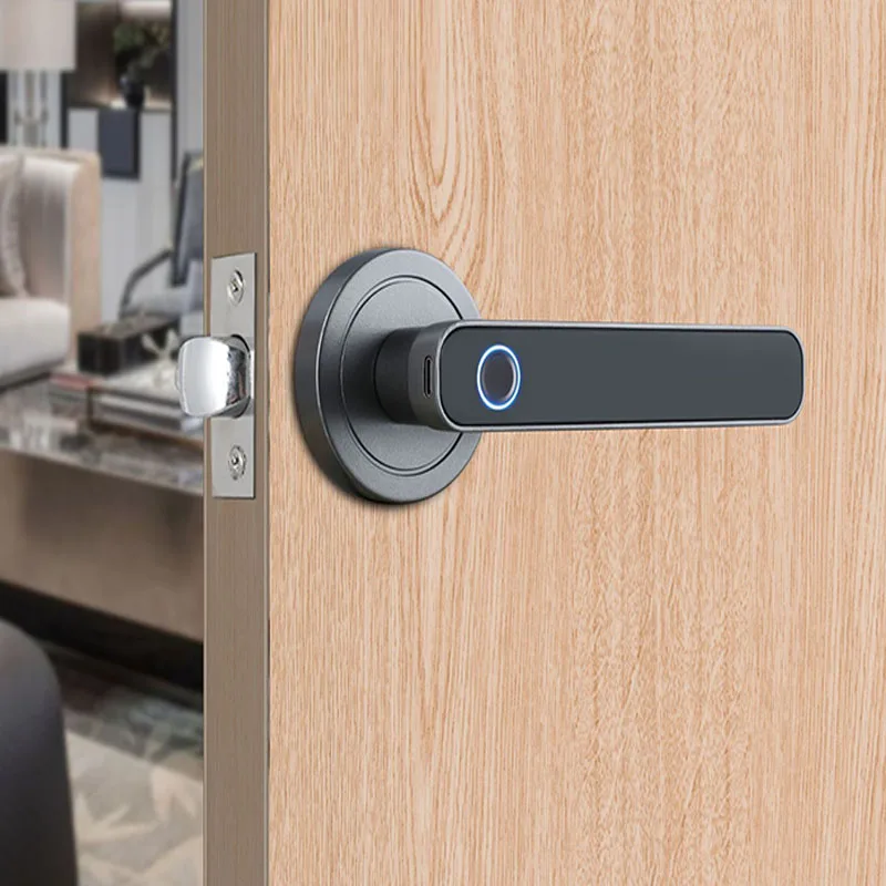 Imagem -06 - Koojin-household Smart Lock Porta Interior Alça de Impressão Digital Prova de Roubo Entrada Eletrônica