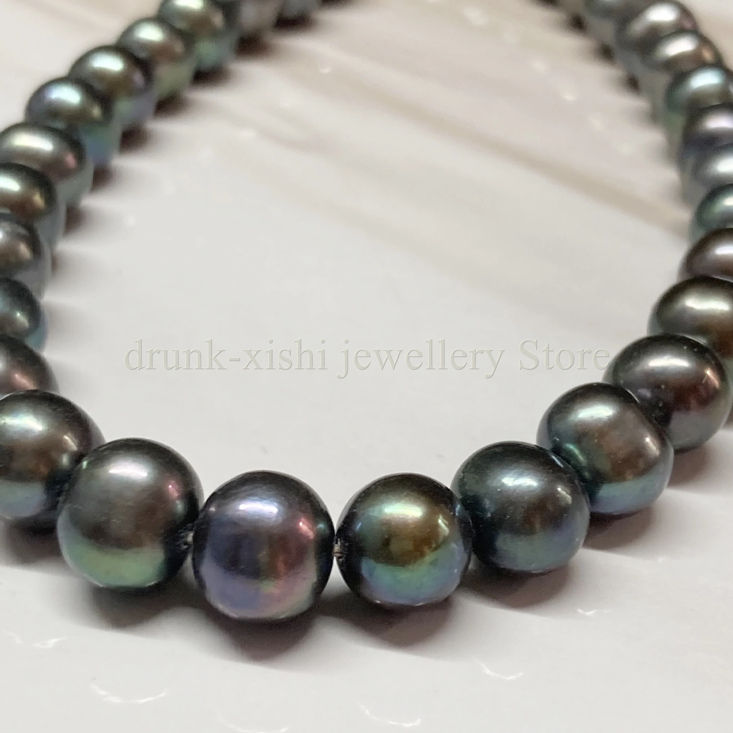 

18k Solid Gold 18inch Aaa Luster 9-10mm Real Natural Tahitian Black Pearl Necklace Fine Jewelry Making Free Shipping