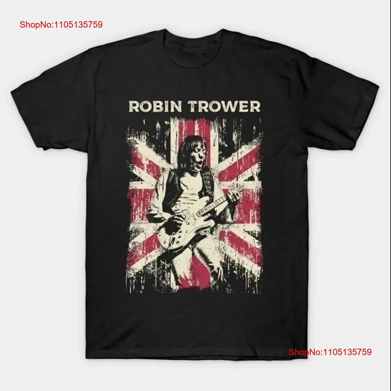Robin Trower America Flag T Shirt Black All Size S 4XL vintage Washed Casual Slightly Breathable Comfortable Stretched