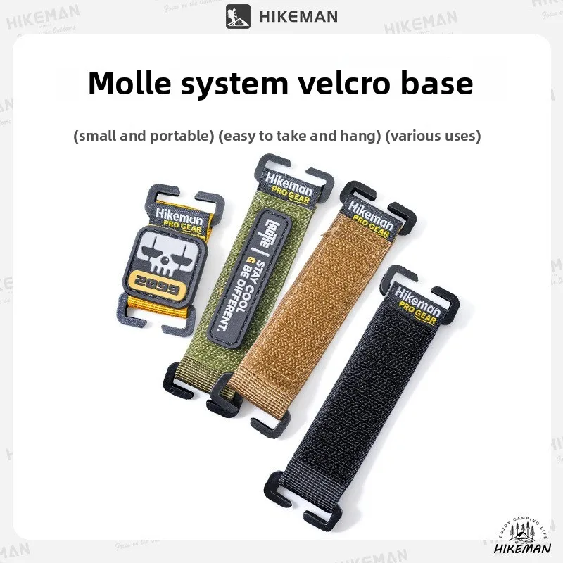Detachable MOLLE Handle Strap Outdoor Tactical Webbing Adapter Plate with Hook & Loop for Backpacks
