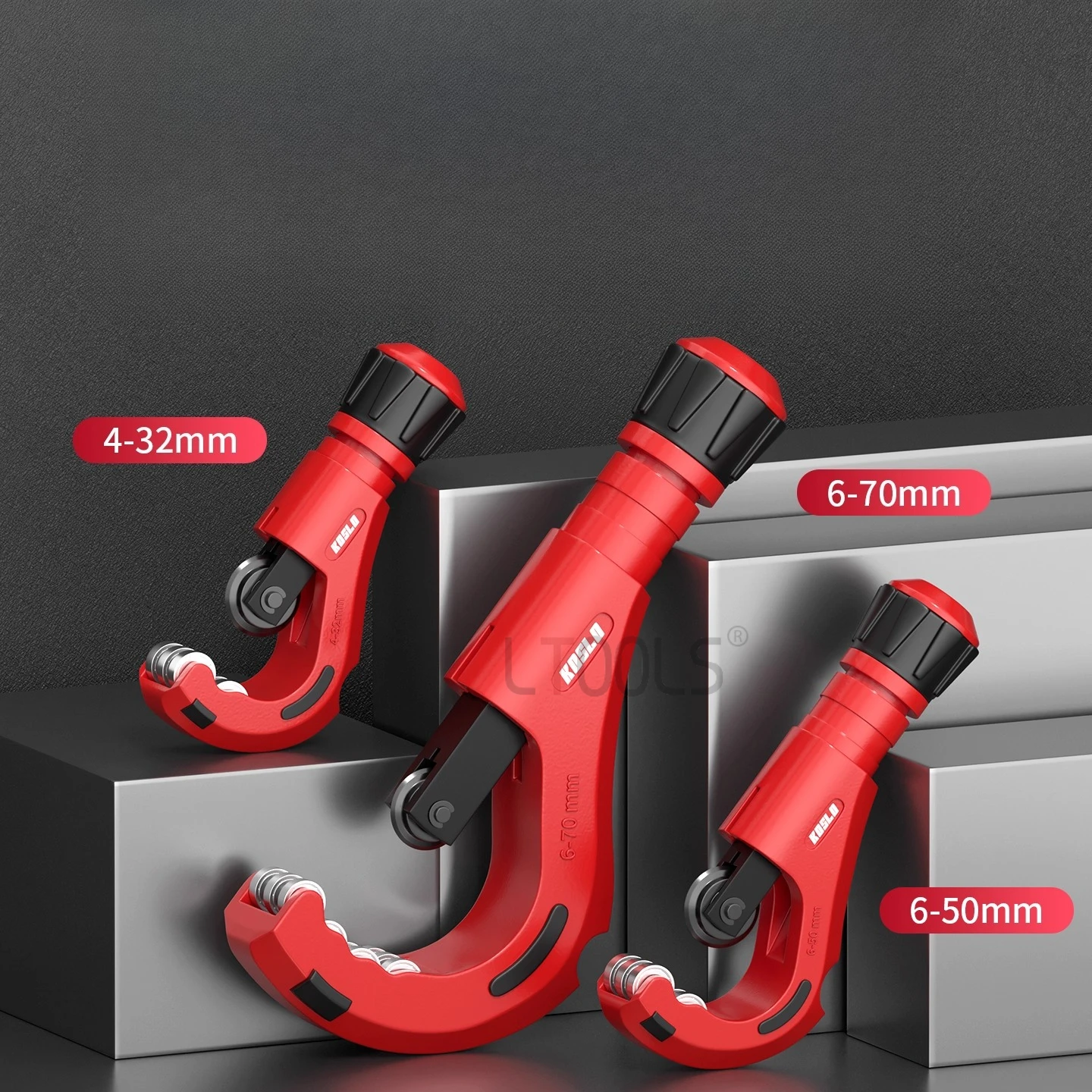Manual Bearing Rotary Pipe Cutter Durable Multi-specification Aluminum Alloy Cutter High Hardness Blade with Deburring Scraper