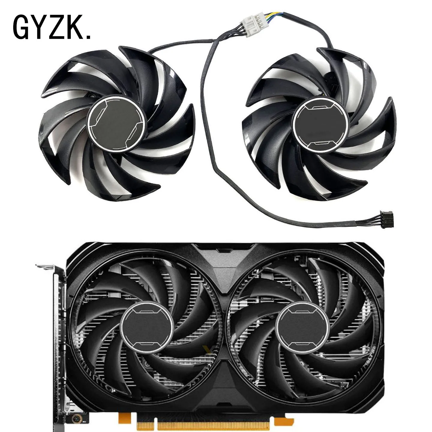 New For MSI RTX4060 VENTUS 2X BLACK Graphics Card Replacement Fan PLD09210S12HH