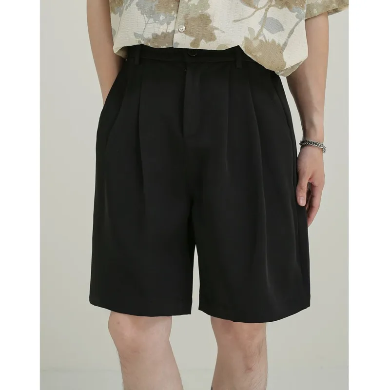 Summer Suit Shorts Men Fashion Society Mens Black Dress Shorts Korean Business Casual Shorts Mens Office Formal Shorts M-2XL