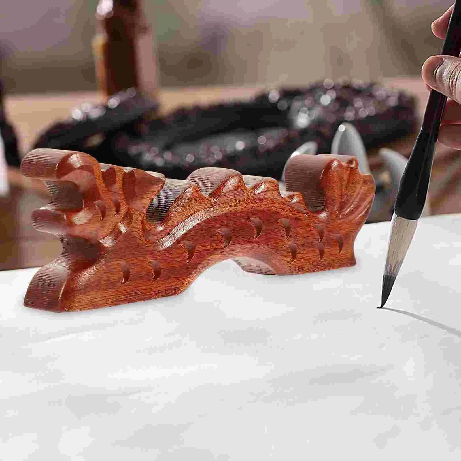 Calligraphy Brush Holder Rack Pen Rest Chinese The Four Treasures of Study Wooden