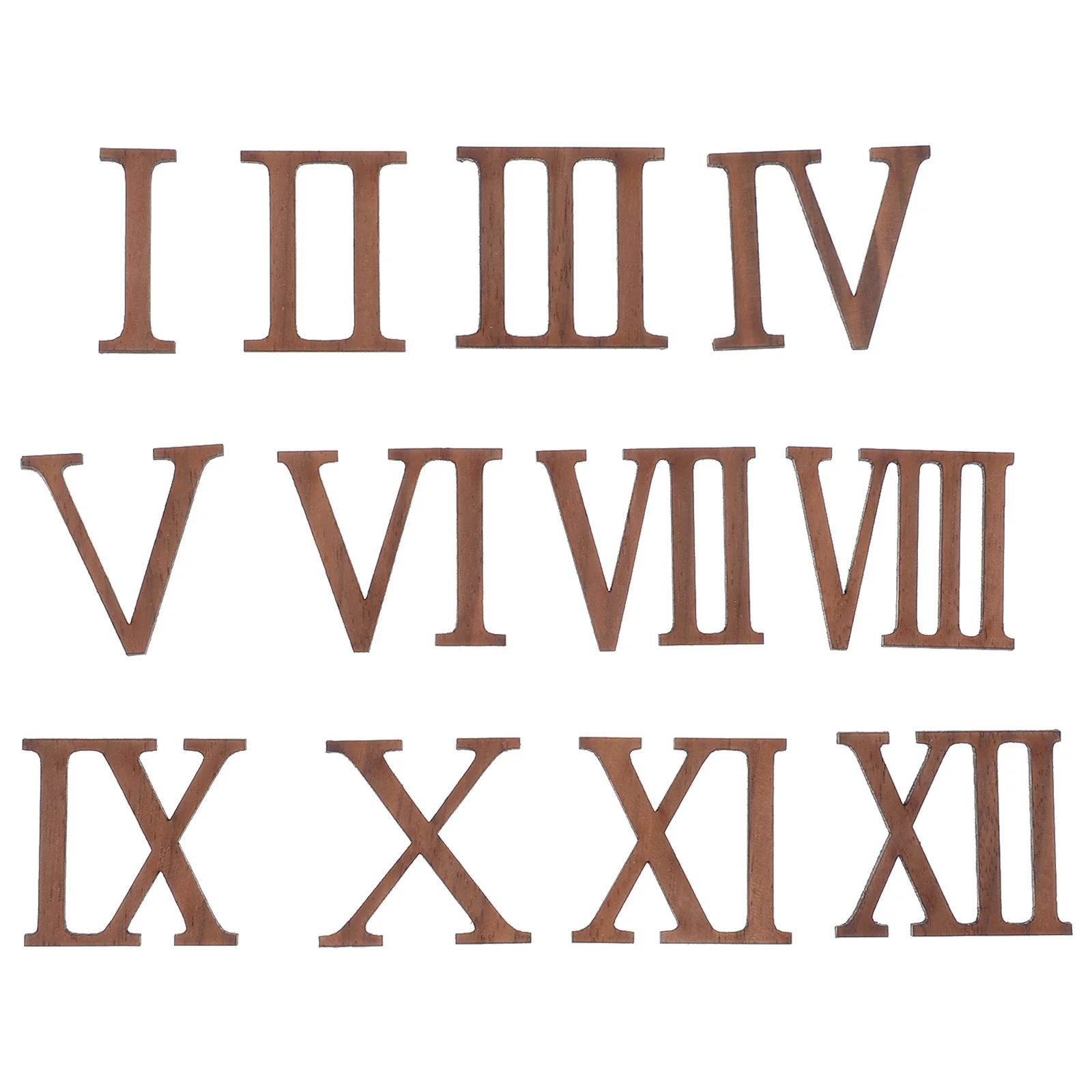 

12Pcs Simplified Wall Clock Wooden Roman Numerals DIY Assembly Kit for Living Room Office Bedroom Minimalist Home Decor