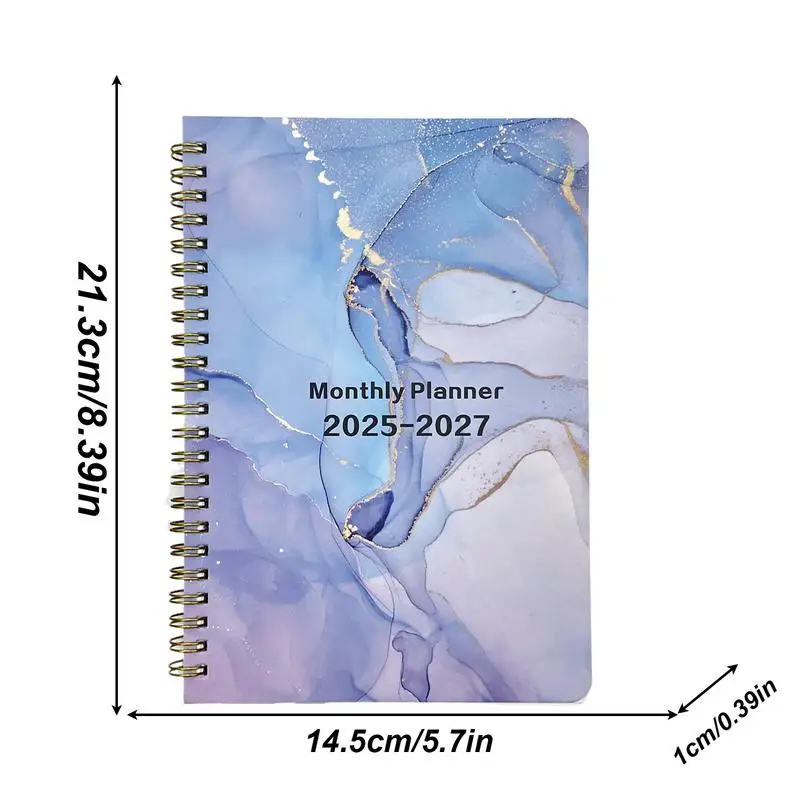 Yearly Planner 2025-2027 Business Planner Daily Notebook Planner 2025-2027 Daily Organizer For Activities Events And Goals