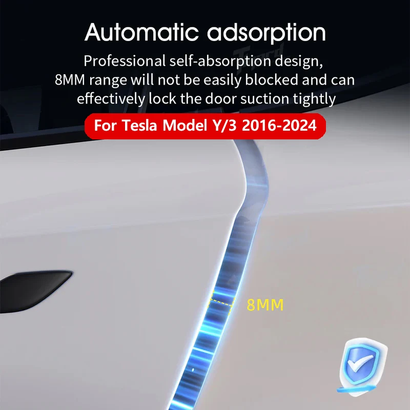 2024 Più Nuovo Chiusura Morbida per Tesla Modello 3 Y 3 Highland 4 Porte Anti Pizzico Smart Auto Elettrica di Aspirazione Serratura Della Porta di