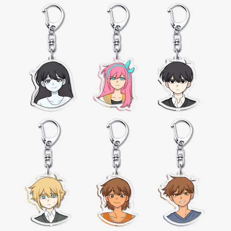 5cm Omori Game Keychain Cool And Fun Pixel Acrylic Bag Car Keyring Anime Pendant Accessories Student Gift Kel Basil