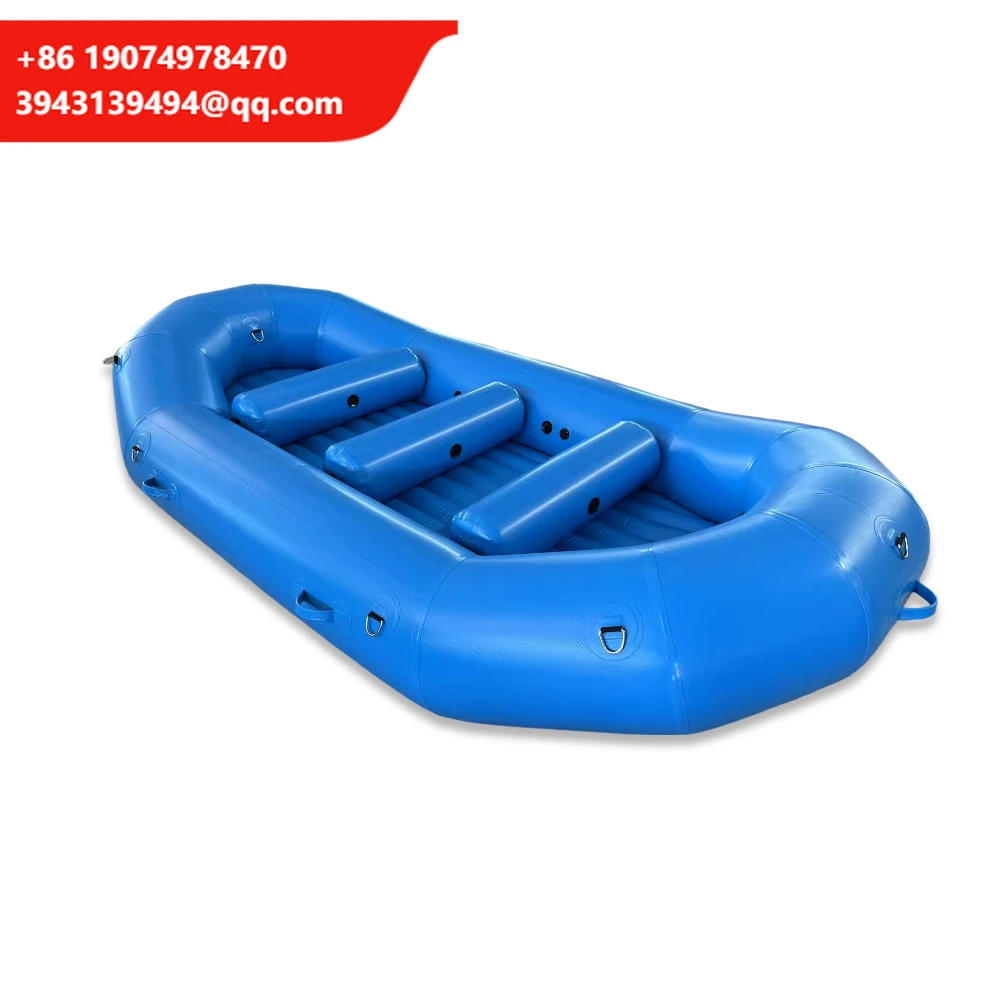 

Professional Service 420cm Self Bailing Inflatable Row Boat Floating Raft 8 Person Rafting Boat River For Sale