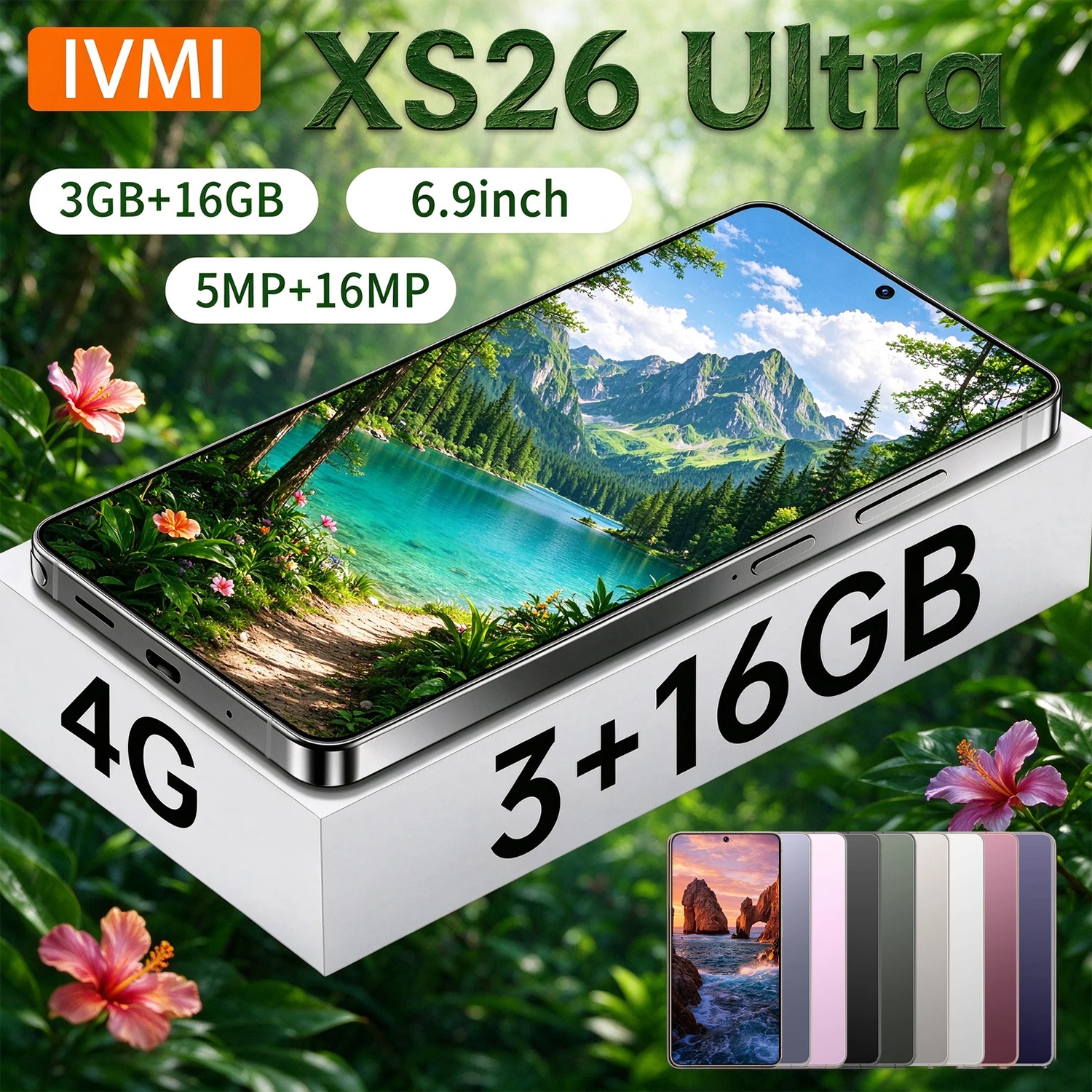 هاتف IVMI الذكي XS26 Ultra، فتح قفل الوجه، نظام أندرويد، ذاكرة 3 جيجابايت + 16 جيجابايت، شريحتي اتصال، نظام تحديد المواقع العالمي (GPS)، متجر جوجل بلاي، سعر مناسب، قلم مدمج، هاتف محمول 4G.