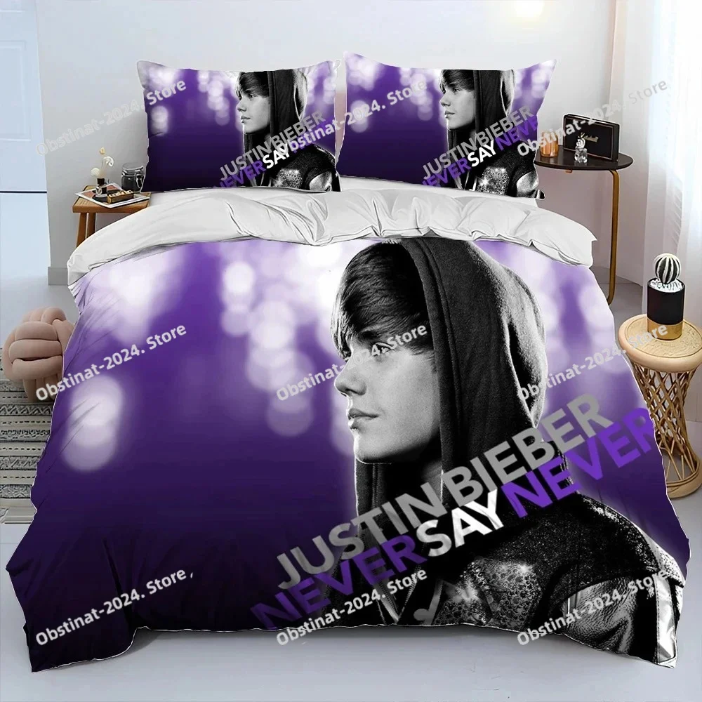 

Popular Singe Justin Bieber JBiebs Bedding Set Duvet Cover Bed Set Quilt Cover Pillowcase Comforter king Queen Size Boys Adult