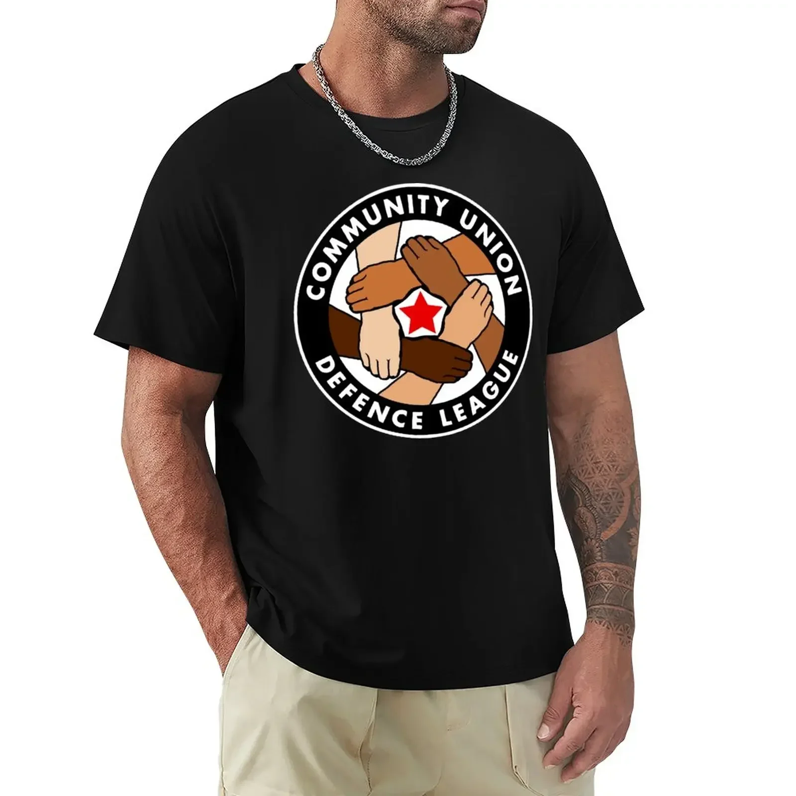 Community Union Defence League T-Shirt cheap stuff hippie clothes quick drying Men's cotton t-shirt