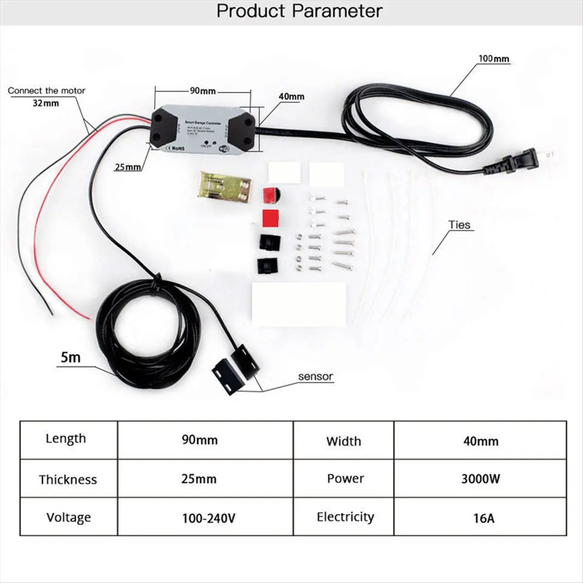 【CYBER Saturday】Tuya WIFI Smart Garage Door Opener Controller APP Voice Control Intelligent Switch Support Family Sharing Contro