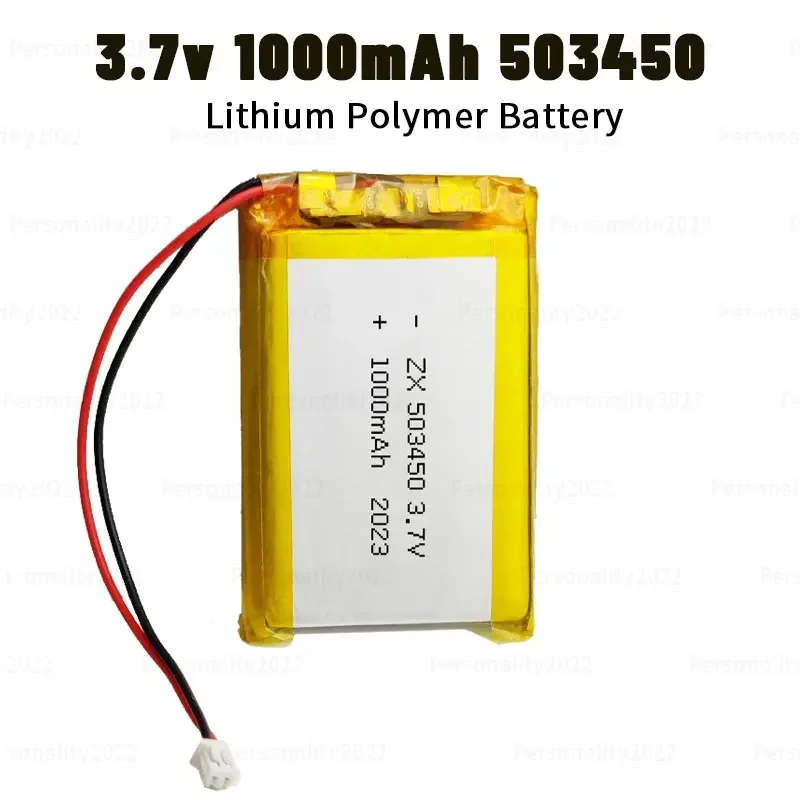 

503450 Lipo Battery 3.7V Lithium Polymer Rechargeable Batteries 1000mAh for Dog Trainer Groomer Mobile Phone Navigator Tablet