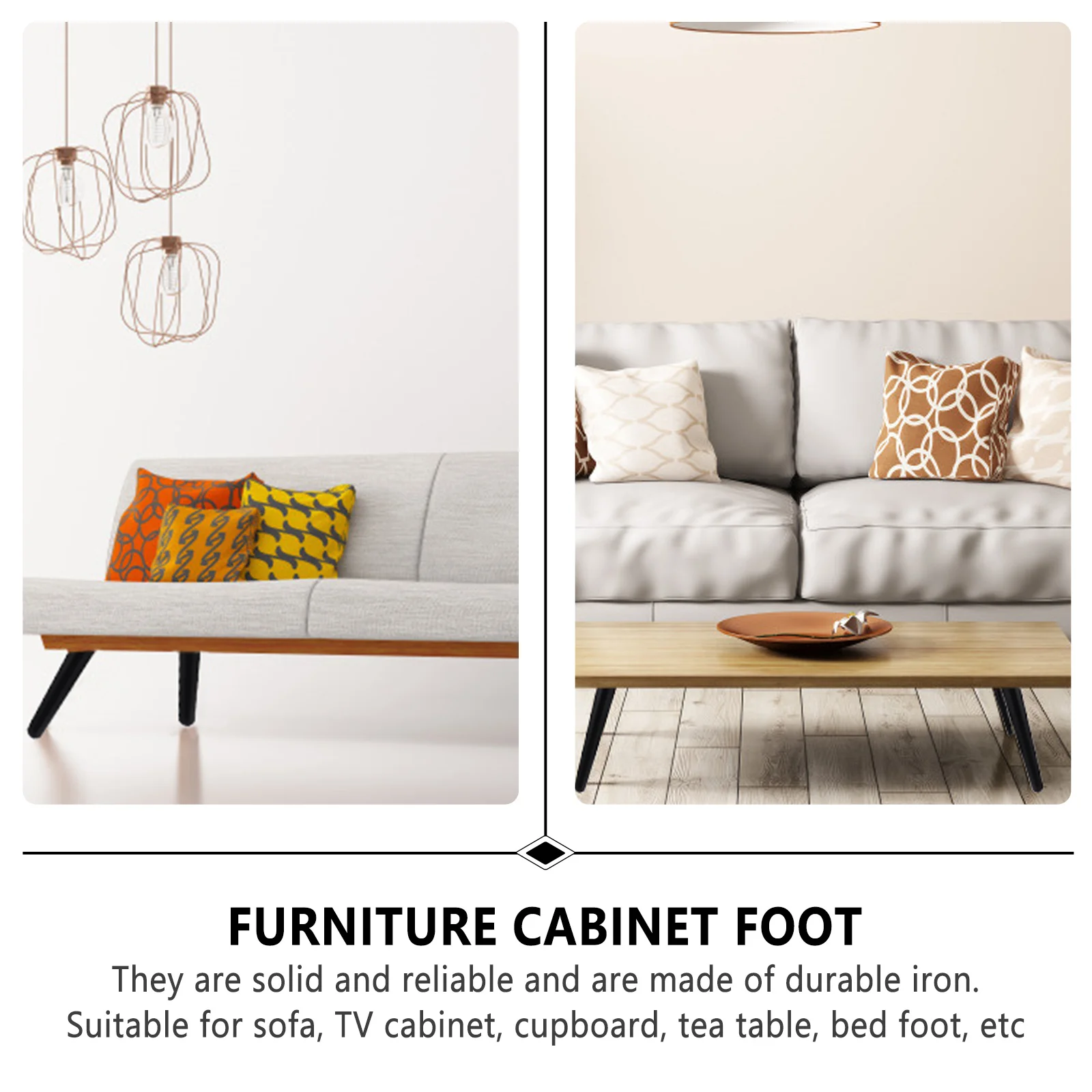 

4pcs Iron Heavy Duty Support Feet Bed Leg For Cabinet Leg Sofa Table Bed Cabinet Durable Home Office Decor Parts