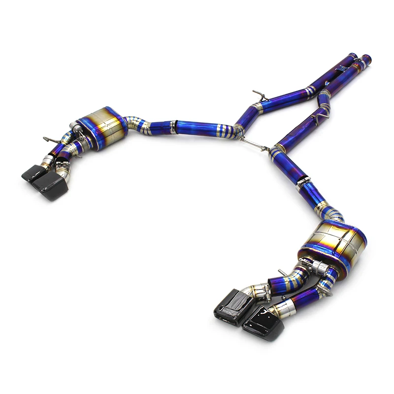 Performance Titanium Catback For Mercedes-Benz CLS63 AMG 2007-2017 Active Sound Muffler Exhaust System Cat Back Pipes