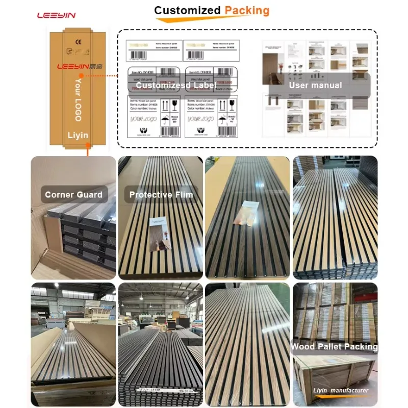 Interior Acoustic Wall Flexible Wood Slat Panel Grey With Graphic Design Solution Capability