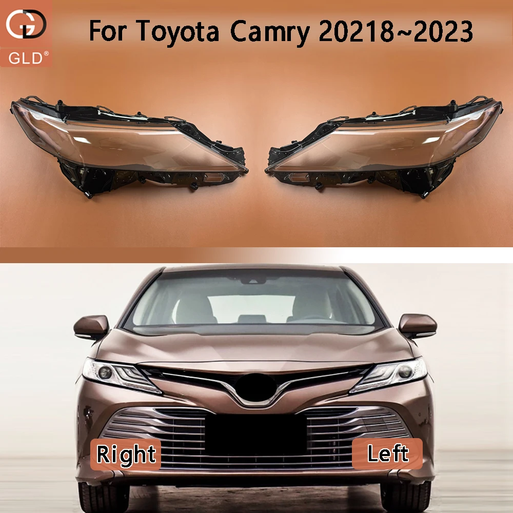 Front Headlight Cover Transparent Shade Lampshade For Toyota 2018-2023 Camry (High Configuration) Headlamp Shell Lens Plexiglass