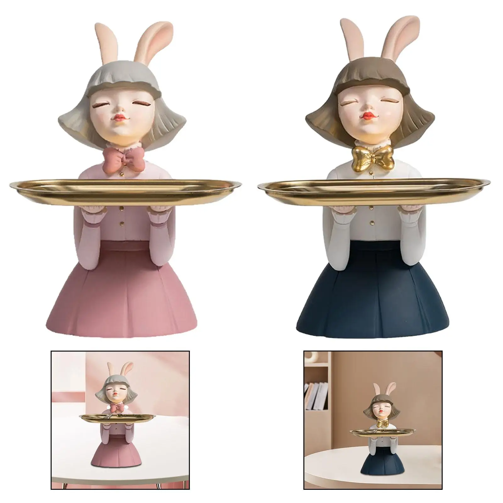 Graceful Female Sculpture Display Holder for Interior Design