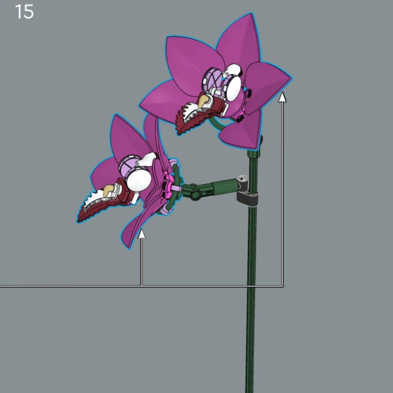 Bloques de Construcción Románticos con Flores Rosadas, 10342, Compatibles con Piezas Lego, Ideales para Regalos de Navidad, 749 Piezas