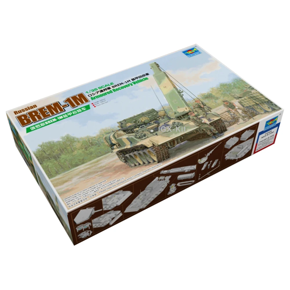 

Trumpeter 09554 1/35 Russian BREM1 BREM-1M Armoured Recovery Vehicle Car Military Assembly Plastic Gift Toy Model Building Kit