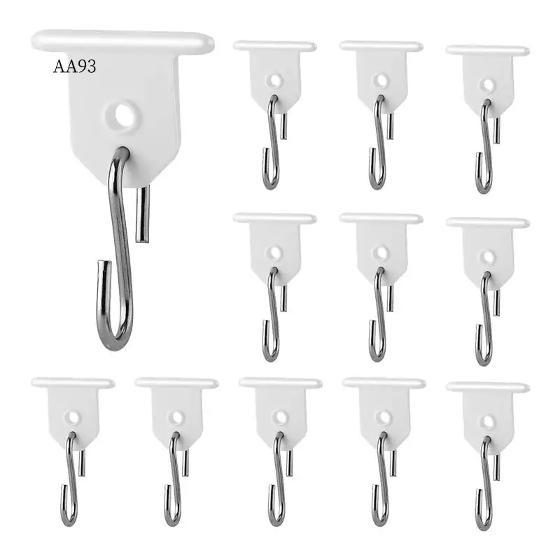 

AA-12 пар держателей для тента на колесах, S-образные крючки для навеса для палатки на открытом воздухе, домашней вечеринки