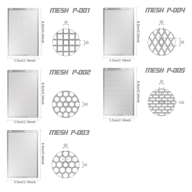 Photo-Etched Radiator Mesh Cell For Modeling Photo-Etched Detailing Tool Universal Fit Woven Mesh/Straight Mesh/Rhombus Mesh 5